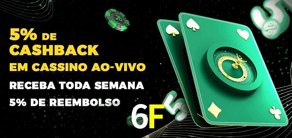 Promoções do cassino ao Vivo 6F